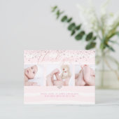PixDezines Dusche Danke / Dazzled Blush Pink Postkarte (Stehend Vorderseite)