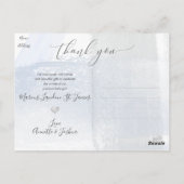 PixDezines Dusche Danke/Pinselstriche blau Postkarte (Rückseite)