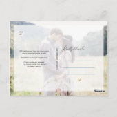 PixDezines Dusty Aquamarin Foliage Rettete unser D Postkarte (Rückseite)