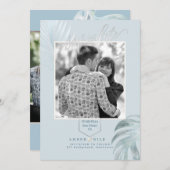 PixDezines Dusty Blue Rett Date/Silver Palms Save The Date (Vorne/Hinten)