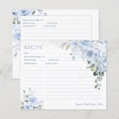 PixDezines Dusty Blue Rose Imitate Silver Glitzer (Vorne/Hinten)