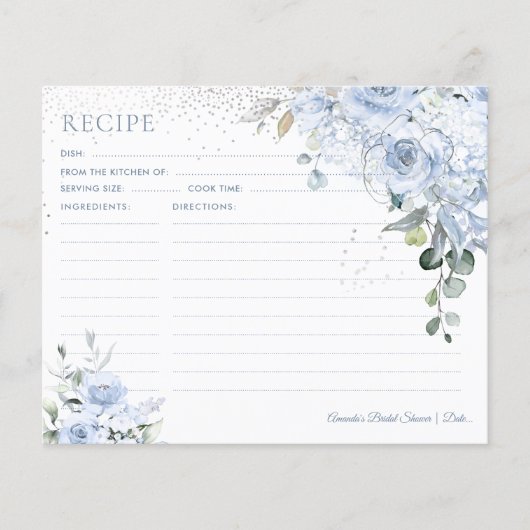 PixDezines Dusty Blue Rose Imitate Silver Glitzer (Vorderseite)