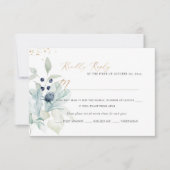 PixDezines Dusty Blue Winter Cotton RSVP Cards Einladung (Vorderseite)
