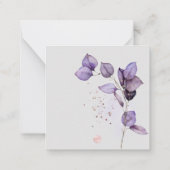 PixDezines Dusty Lila H2 Eukalyptus-Zweigstelle Mitteilungskarte (Rückseite)