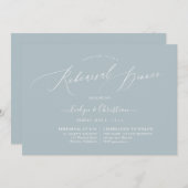 PixDezines Dusty Minimalistische Probe Abendessen Einladung (Vorne/Hinten)