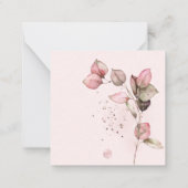 PixDezines Dusty Pink H2 Eukalyptus Branch Mitteilungskarte (Rückseite)