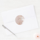 PixDezines Dusty Pink Rose Gold Christening Runder Aufkleber (Umschlag)