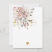 PixDezines Dusty Rose Eucalyptus Brunch+Bubbly Einladung (Rückseite)