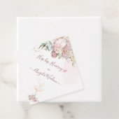 PixDezines Dusty Rose mit Champagner-Glas Geschenkanhänger (Beispiel)