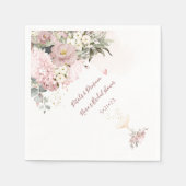 PixDezines Dusty Rose mit Champagner-Glas Serviette (Vorderseite)