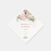 PixDezines Dusty Rose mit Champagner-Glas Serviette (Ecke)