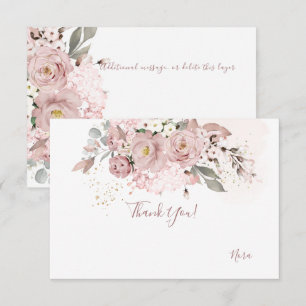 PixDezines Dusty Rose Vielen Dank Dankeskarte