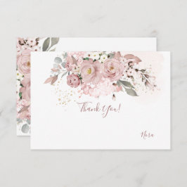 PixDezines Dusty Rose Vielen Dank Dankeskarte