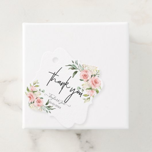 PixDezines Dusty Rose Vielen Dank Signature Script Geschenkanhänger (Beispiel)