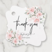 PixDezines Dusty Rose Vielen Dank Signature Script Geschenkanhänger (Vorderseite)