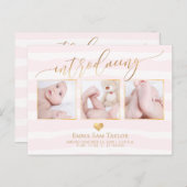 PixDezines - Einführung in die Geburtsankündigung/ Ankündigungspostkarte (Vorne/Hinten)