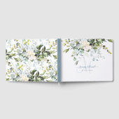 PixDezines Elegant Blue Gum Eucalyptus Monogram Gästebuch (Voll)