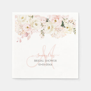 PixDezines Elegant Blush Hyde Cream Rose Napkins Serviette