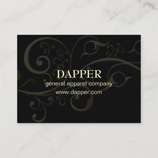 PixDezines ELEGANT BUTTON STRIPES+SCROLLS/DIY FARB Visitenkarte (Rückseite)