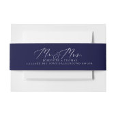 PixDezines Elegant Calligraphy Script Mr. and Mrs. Einladungsbanderole (Vorderseite Beispiel)