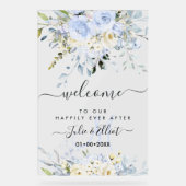 PixDezines Elegant Dusty Blue Gum Eukalyptus Acrylschild (Vorderseite)