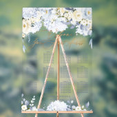 PixDezines Elegant Dusty Blue Hyde Seating Chart Acrylschild (Neutral)