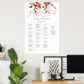 PixDezines Elegant Fall Foliage Eukalyptus Poster (Heimbüro)