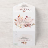 PixDezines Elegant Fall Foliage Gum Eukalyptus All In One Einladung (Außenbereich)