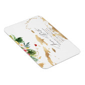 PixDezines Elegant Gold Caribbean Map Save Date Magnet (Rechte Seite)