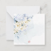 PixDezines Elegant H2 Ice Blue Hyde Cream Rose Mitteilungskarte (Rückseite)