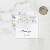 PixDezines Elegant H2 Ice Blue Hyde Cream Rose Mitteilungskarte (Vorderseite/Rückseite Beispiel)