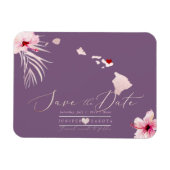 PixDezines Elegant Hawaiian DIY Karte Save the Dat Magnet (Horizontal)