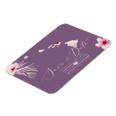 PixDezines Elegant Hawaiian DIY Karte Save the Dat Magnet (Linke Seite)