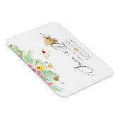 PixDezines Elegant Hawaiian DIY Karte Save the Dat Magnet (Rechte Seite)