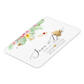 PixDezines Elegant Hawaiian DIY Karte Save the Dat Magnet (Linke Seite)
