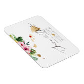 PixDezines Elegant Hawaiian DIY Karte Save the Dat Magnet (Rechte Seite)