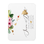 PixDezines Elegant Hawaiian DIY Karte Save the Dat Magnet (Vertikal)