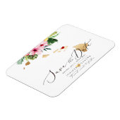 PixDezines Elegant Hawaiian DIY Karte Save the Dat Magnet (Linke Seite)