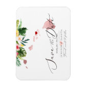 PixDezines Elegant Hawaiian Map Save the Date Magnet (Vertikal)