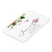 PixDezines Elegant Hawaiian Map Save the Date Magnet (Linke Seite)