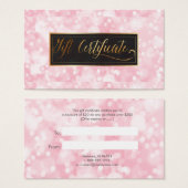 PixDezines Elegant Hübsch Pink Bokeh Gift Cards (Vorne & Hinten)