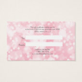 PixDezines Elegant Hübsch Pink Bokeh Gift Cards (Rückseite)