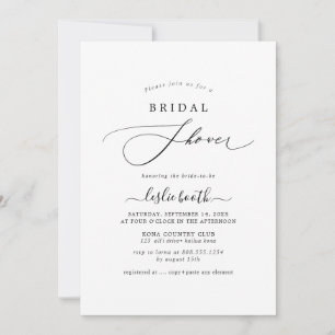 PixDezines Elegant Luxe Calligraphy Brautparty Einladung