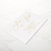 PixDezines Elegant Luxe Calligraphy Save the Date Folieneinladung (Gedreht)