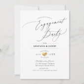 PixDezines Elegant Luxe Calligraphy Verlobung Einladung (Vorderseite)