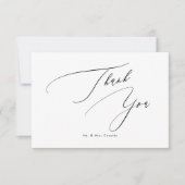 PixDezines Elegant Luxe Calligraphy Vielen Dank Dankeskarte (Vorderseite)