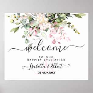 PixDezines Elegant Rosa Kaugummi Eukalyptus Willko Poster