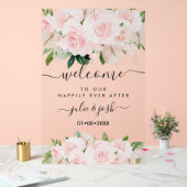 PixDezines Elegant Rosa Roses Anthuriums Acrylschild (Hochzeit)