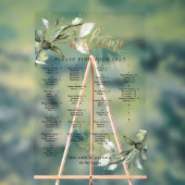 PixDezines Elegant Rustikale Eukalyptus-Sitzkarte Acrylschild (Neutral)