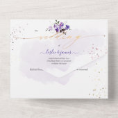 PixDezines Elegant Violet Lila All In One Einladung (Rückseite)